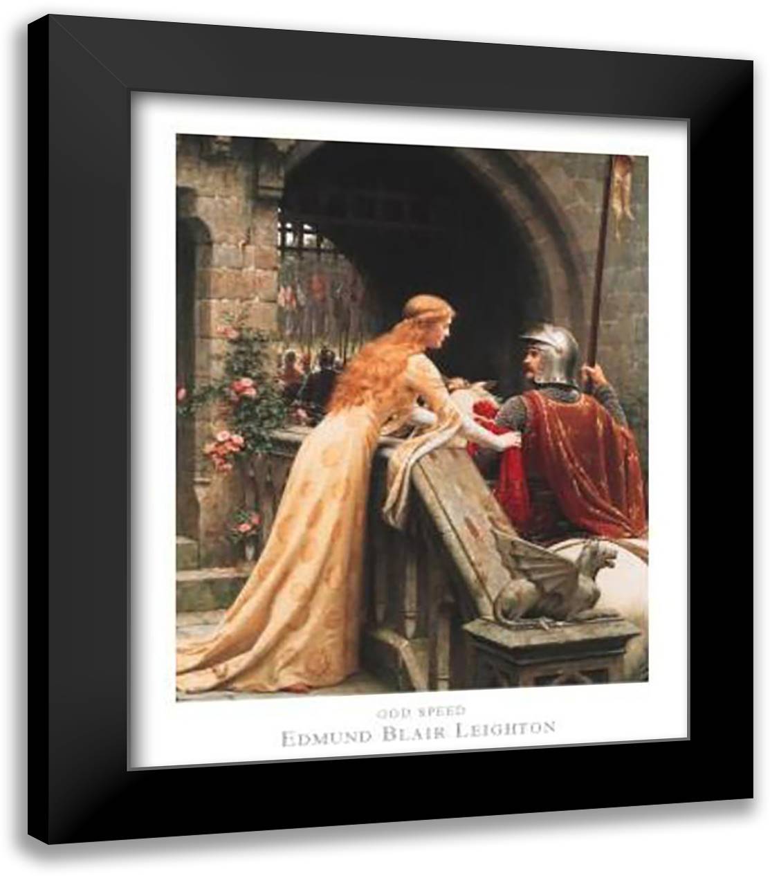 God Speed 28x36 Black Modern Wood Framed Art Print Poster by Leighton, Edmund Blair