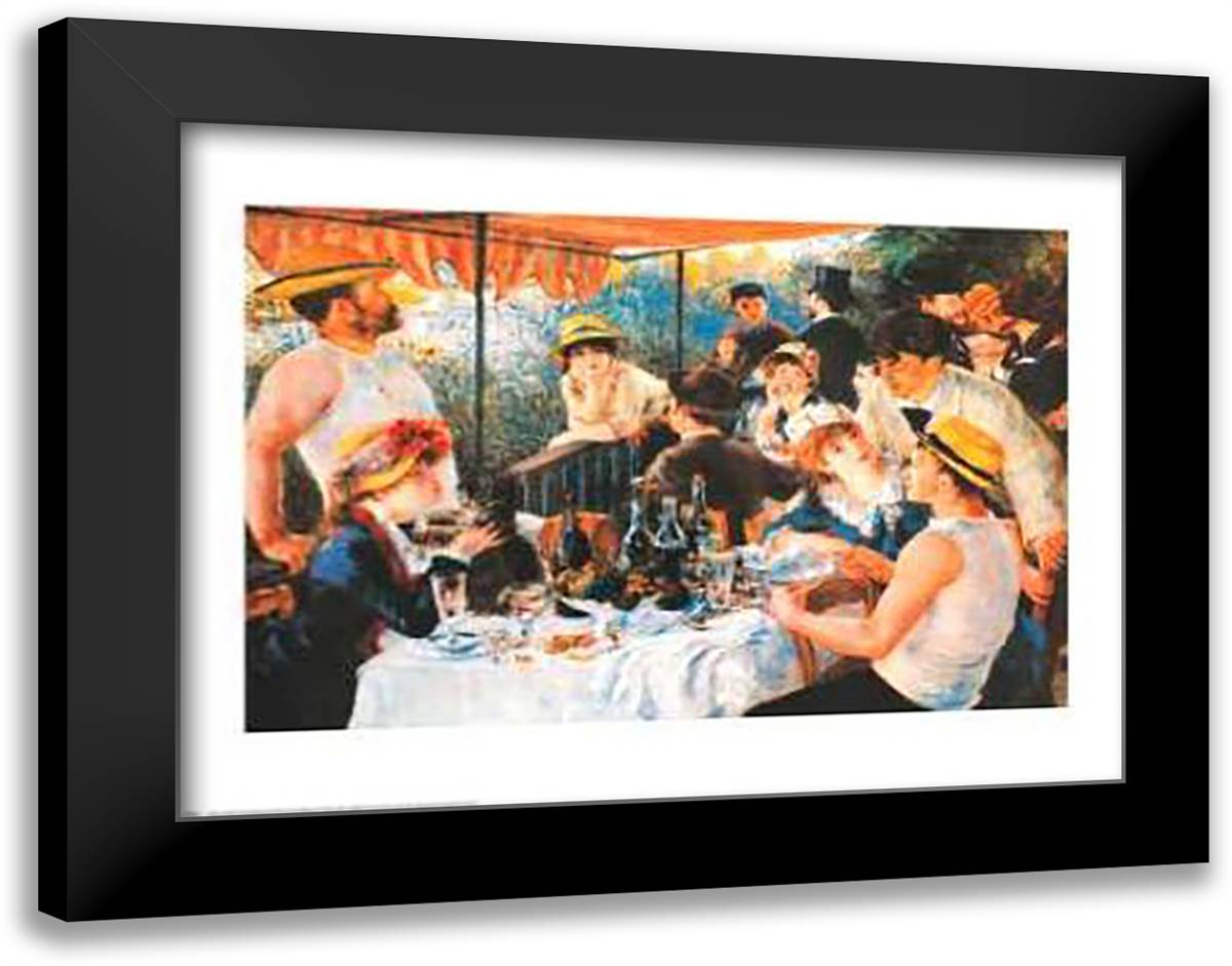 Luncheon of the Boating Party, 1881 36x28 Black Modern Wood Framed Art Print Poster by Renoir, Pierre-Auguste