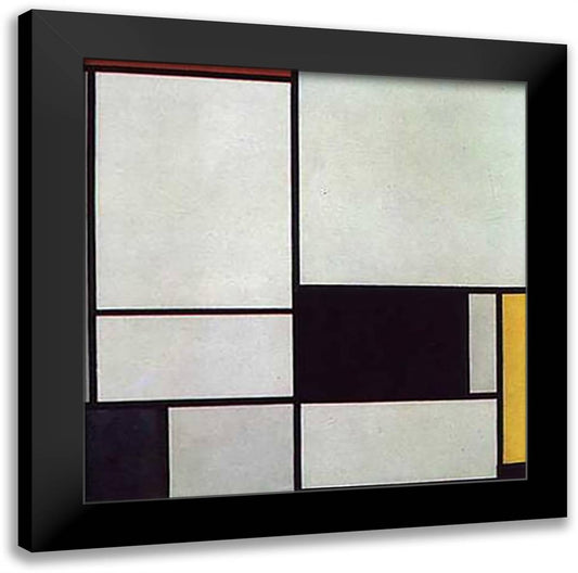 Composition No2 28x33 Black Modern Wood Framed Art Print Poster by Mondrian, Piet