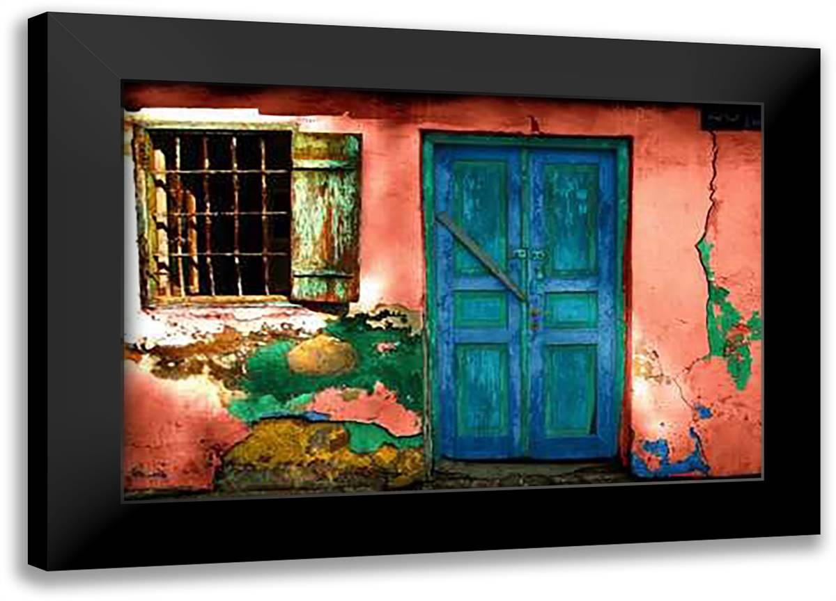 Tel Aviv I 28x20 Black Modern Wood Framed Art Print Poster by Mabet, Ynon
