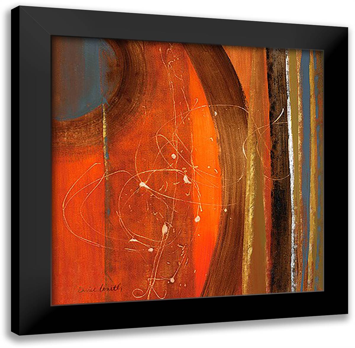 Inside the Roche Limit II 28x28 Black Modern Wood Framed Art Print Poster by Loreth, Lanie