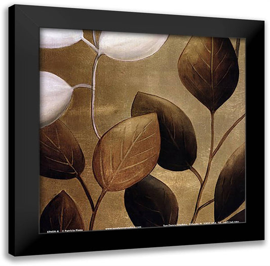 Gold Eco-Chic I 10x10 Black Modern Wood Framed Art Print Poster by Pinto, Patricia