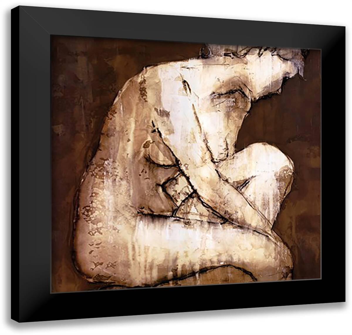 Poise 20x20 Black Modern Wood Framed Art Print Poster by Jardine, Liz
