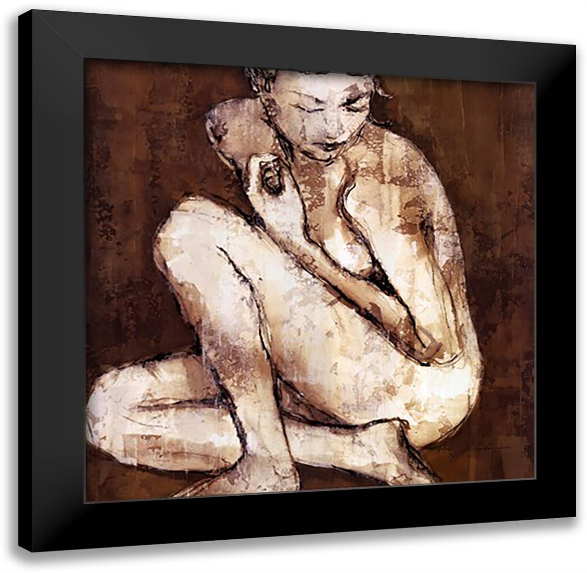 Grace 20x20 Black Modern Wood Framed Art Print Poster by Jardine, Liz