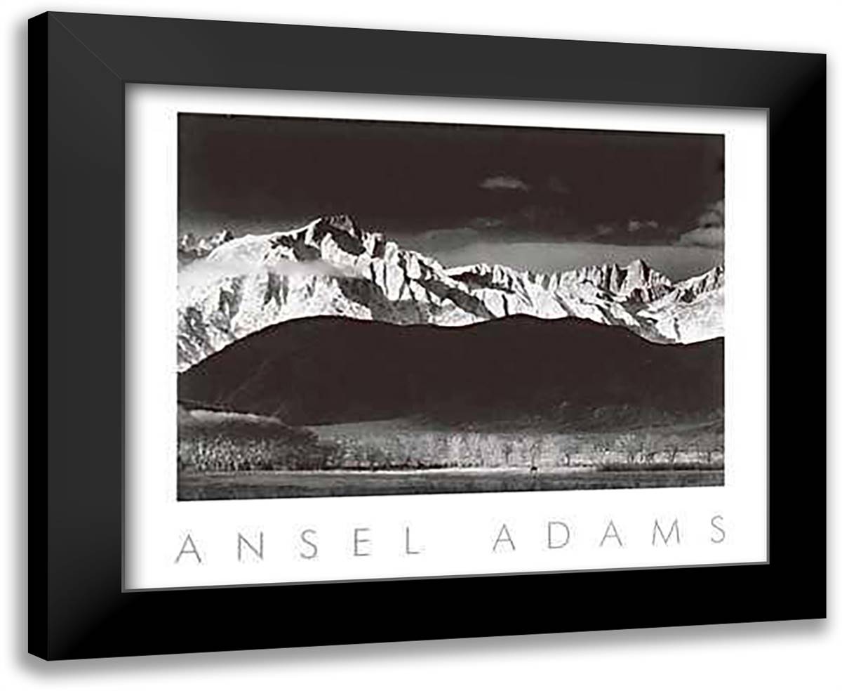 Winter Sunrise 34x28 Black Modern Wood Framed Art Print Poster by Adams, Ansel