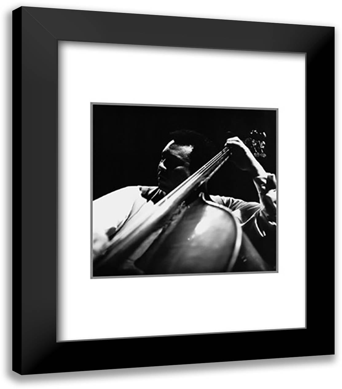 Charles Mingus - Signed open edition 20x24 Black Modern Wood Framed Art Print Poster by Tanner, Lee