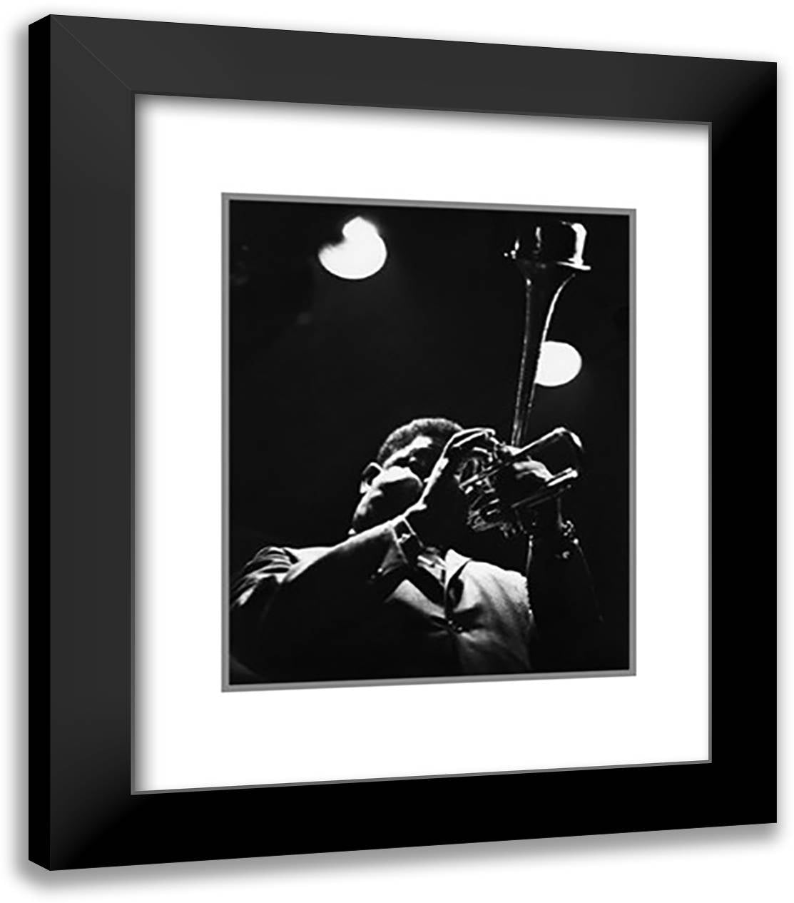 Dizzy Gillespie Signed open edition 20x24 Black Modern Wood Framed Art Print Poster by Tanner, Lee
