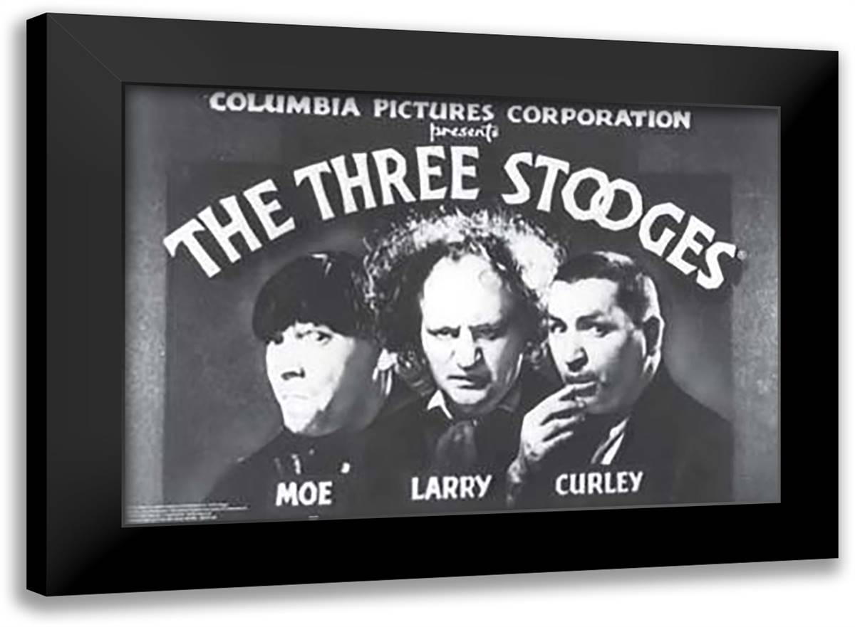 Three Stooges: Opening Credits 40x28 Black Modern Wood Framed Art Print Poster