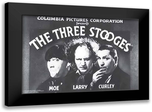 Three Stooges: Opening Credits 40x28 Black Modern Wood Framed Art Print Poster