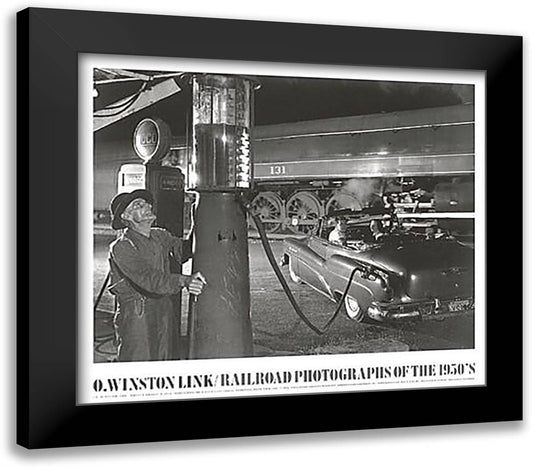 Sometimes Electricity Fails 32x28 Black Modern Wood Framed Art Print Poster by Link, O. Winston