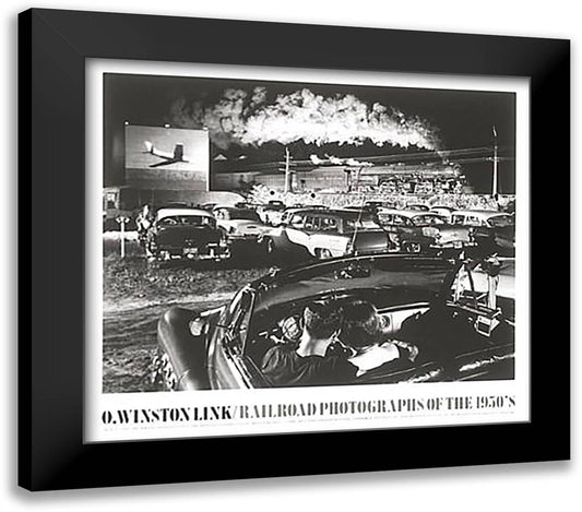 Hot Shot Eastbound 32x28 Black Modern Wood Framed Art Print Poster by Link, O. Winston