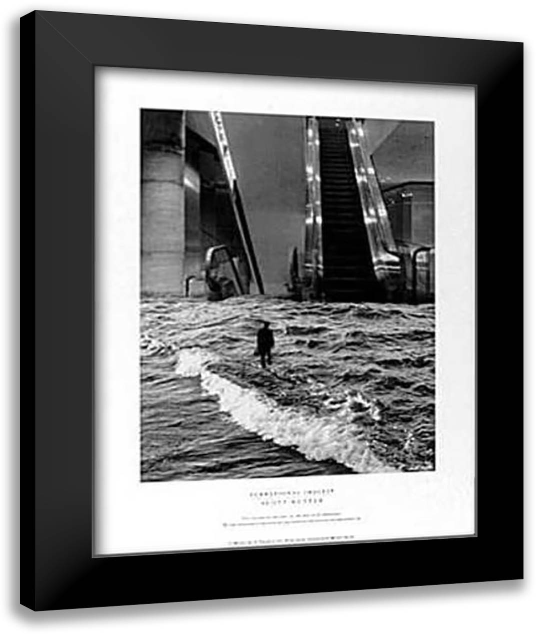 Sea-Escalator 22x28 Black Modern Wood Framed Art Print Poster by Mutter, Scott