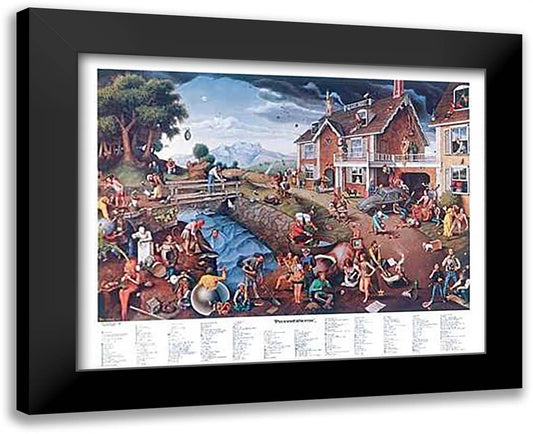 Proverbidioms 32x26 Black Modern Wood Framed Art Print Poster by Breitenbach, Thomas E.