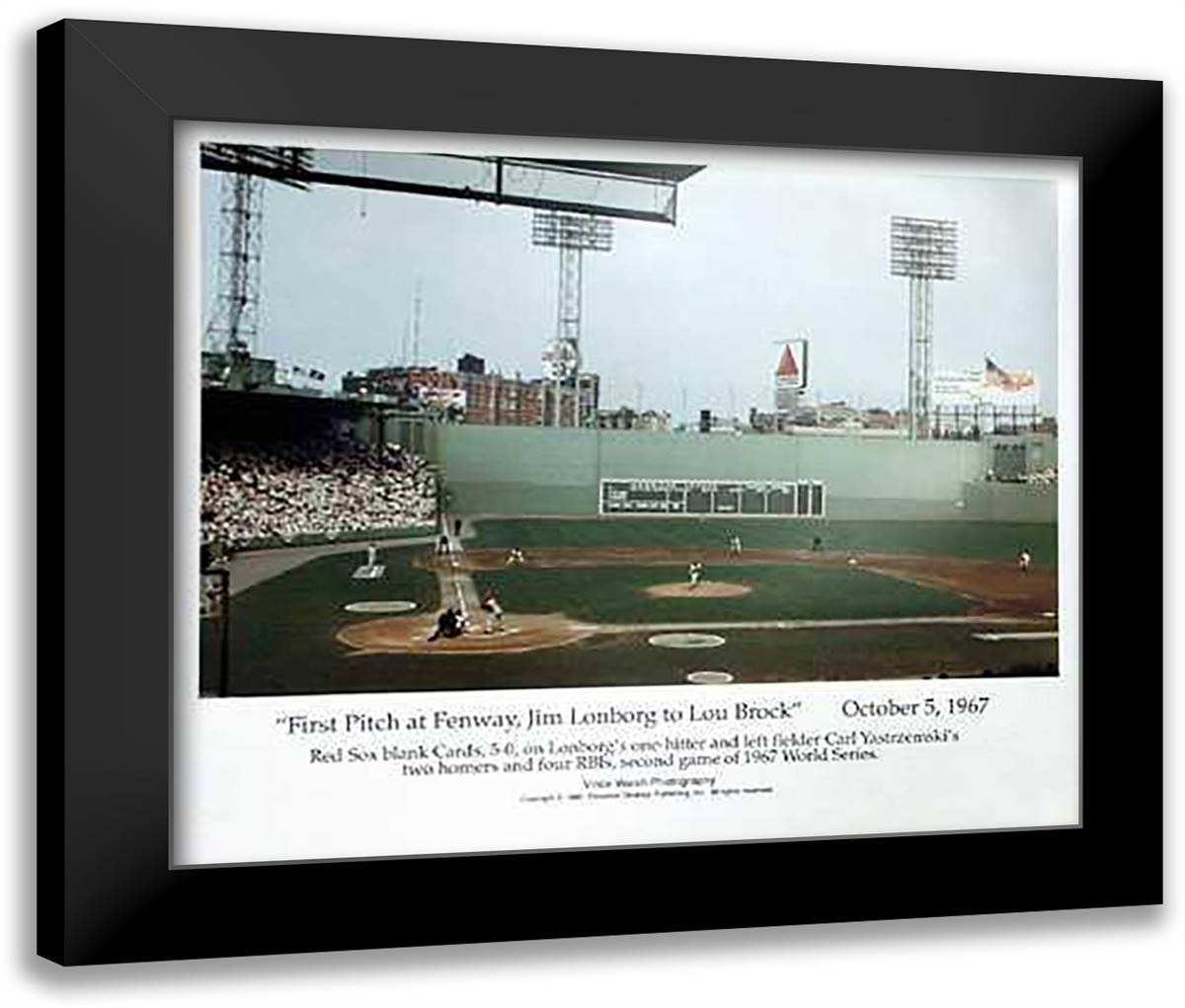 First Pitch At Fenway 18x15 Black Modern Wood Framed Art Print Poster by Walsh, Peter