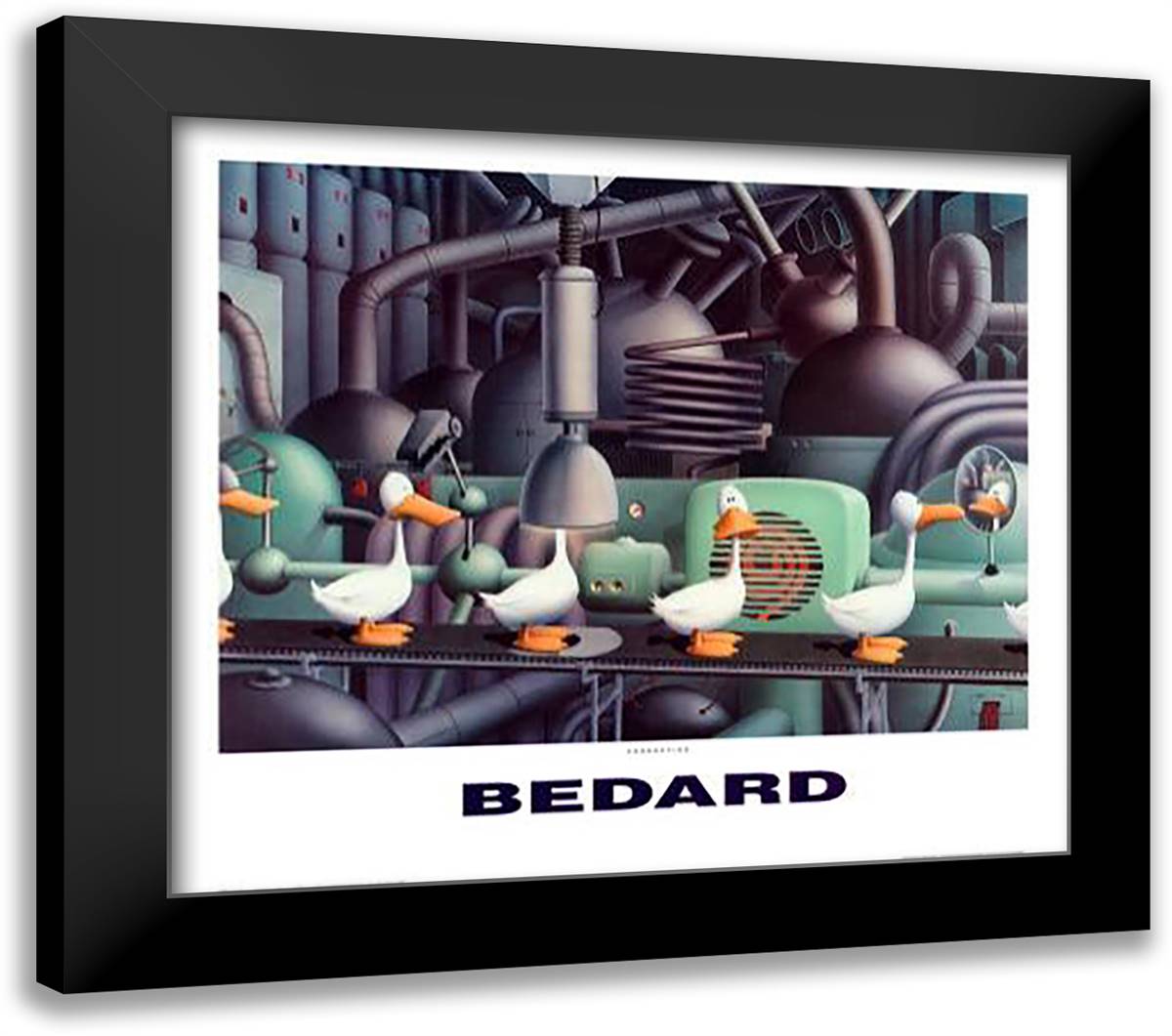 Production 28x25 Black Modern Wood Framed Art Print Poster by Bedard, Michael