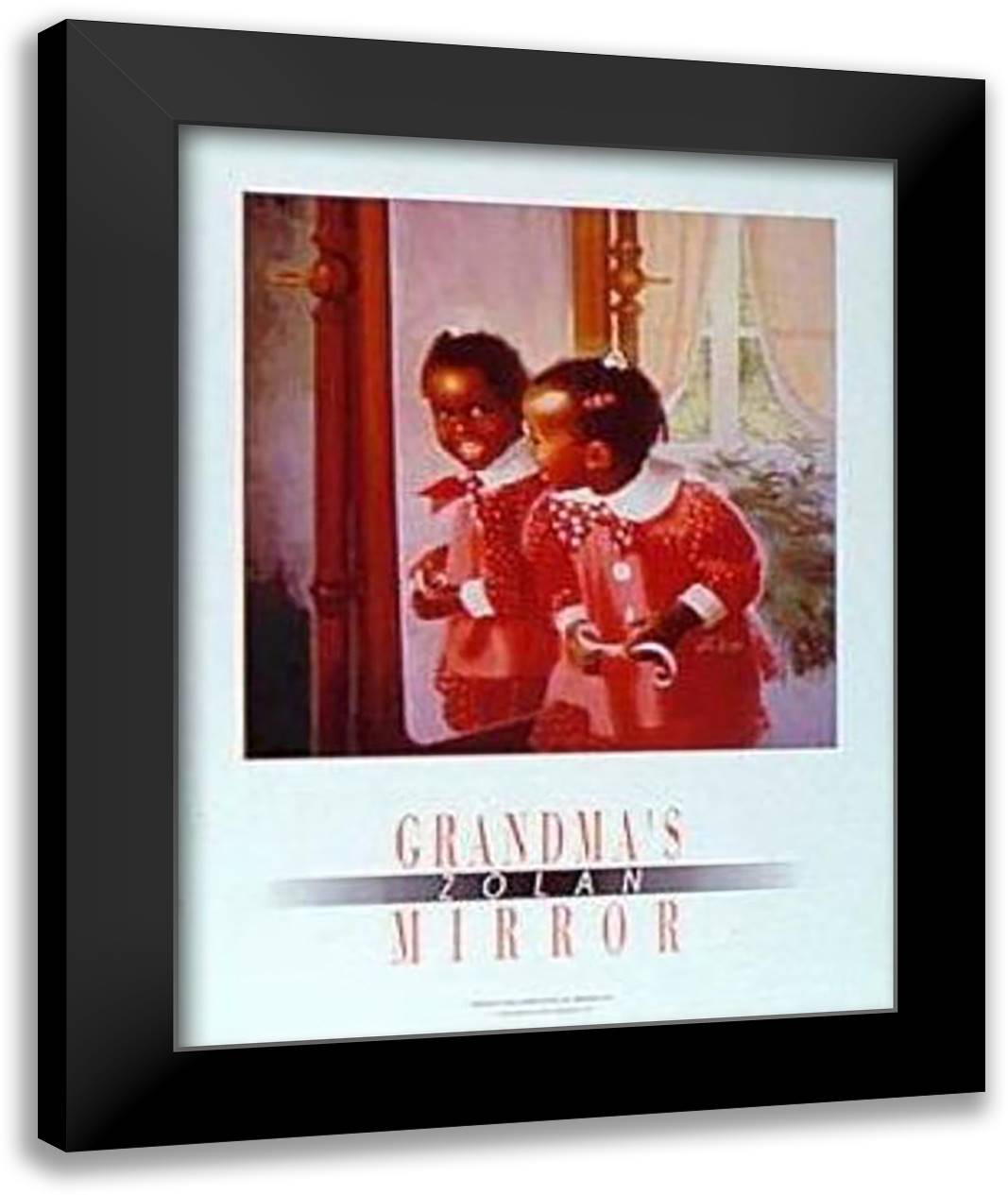 Grandma's Mirror 24x30 Black Modern Wood Framed Art Print Poster by Zolan, Donald