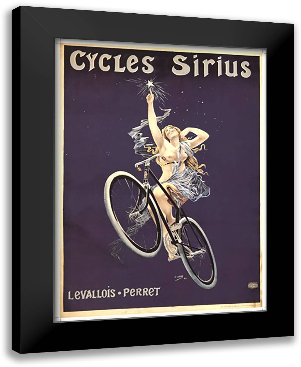 Cycles Sirius 22x29 Black Modern Wood Framed Art Print Poster by Gray, H.