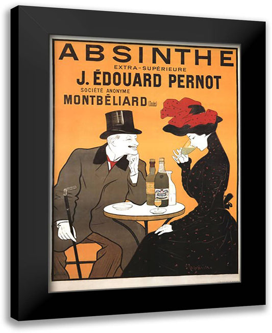 Absinthe 22x29 Black Modern Wood Framed Art Print Poster by Cappiello, Leonetto