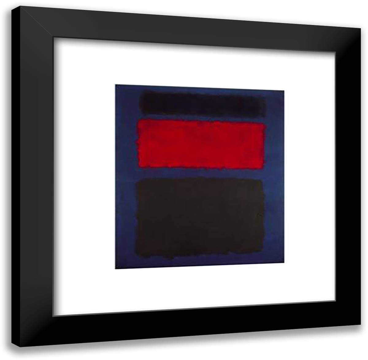 Untitled, 1960 20x20 Black Modern Wood Framed Art Print Poster by Rothko, Mark