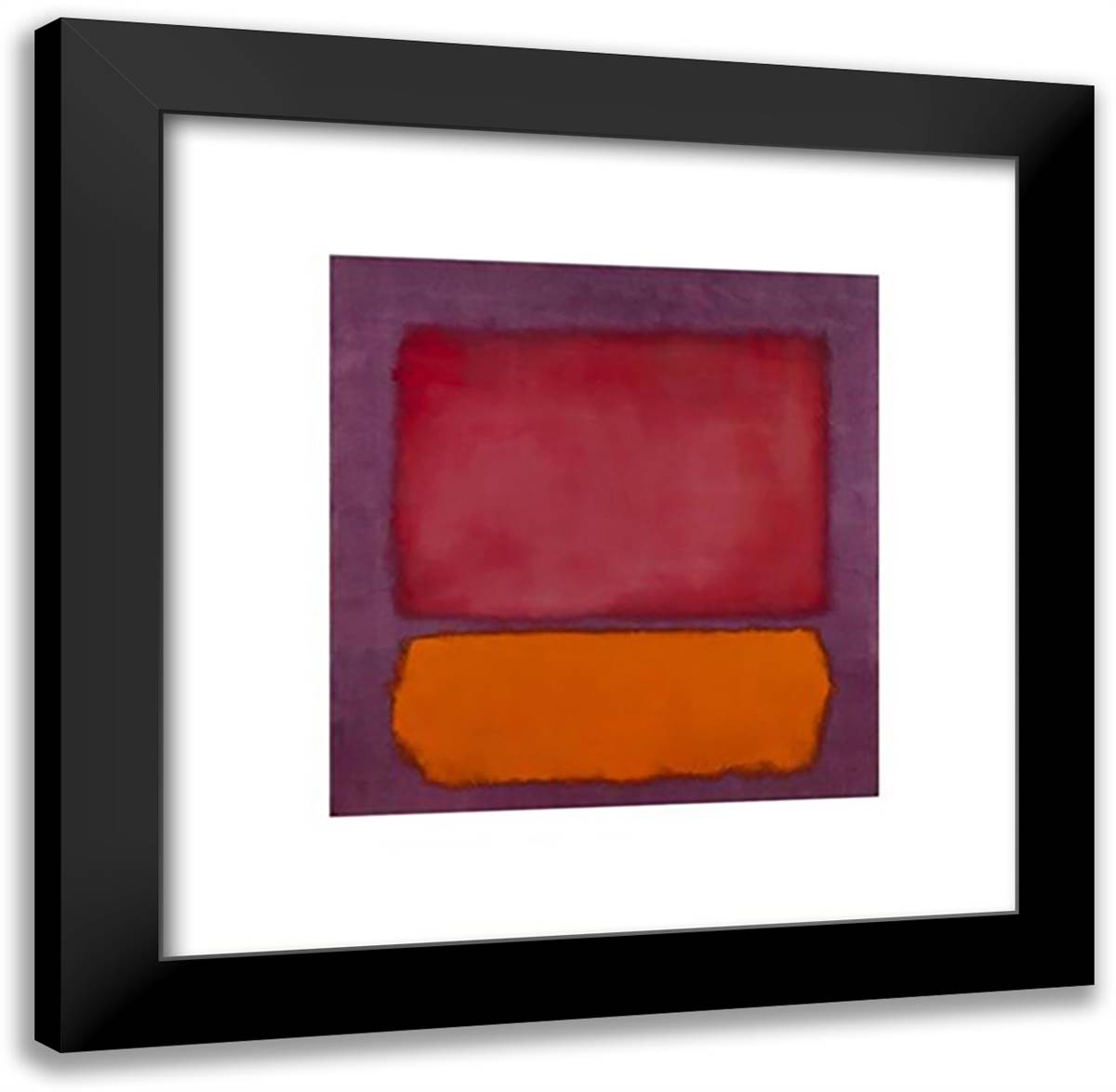 Untitled, 1962 20x20 Black Modern Wood Framed Art Print Poster by Rothko, Mark