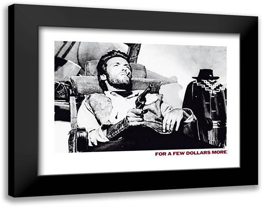 Clint Eastwood, A Few Dollars or More 36x28 Black Modern Wood Framed Art Print Poster