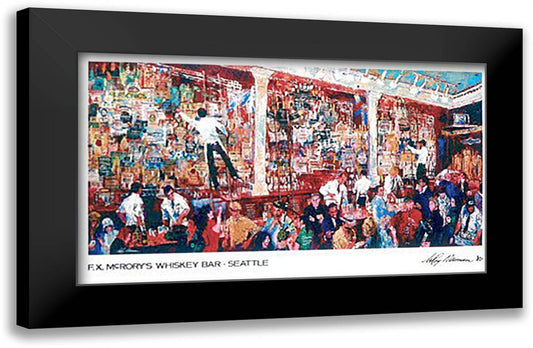 Mcrory's Bar 40x22 Black Modern Wood Framed Art Print Poster by Neiman, LeRoy