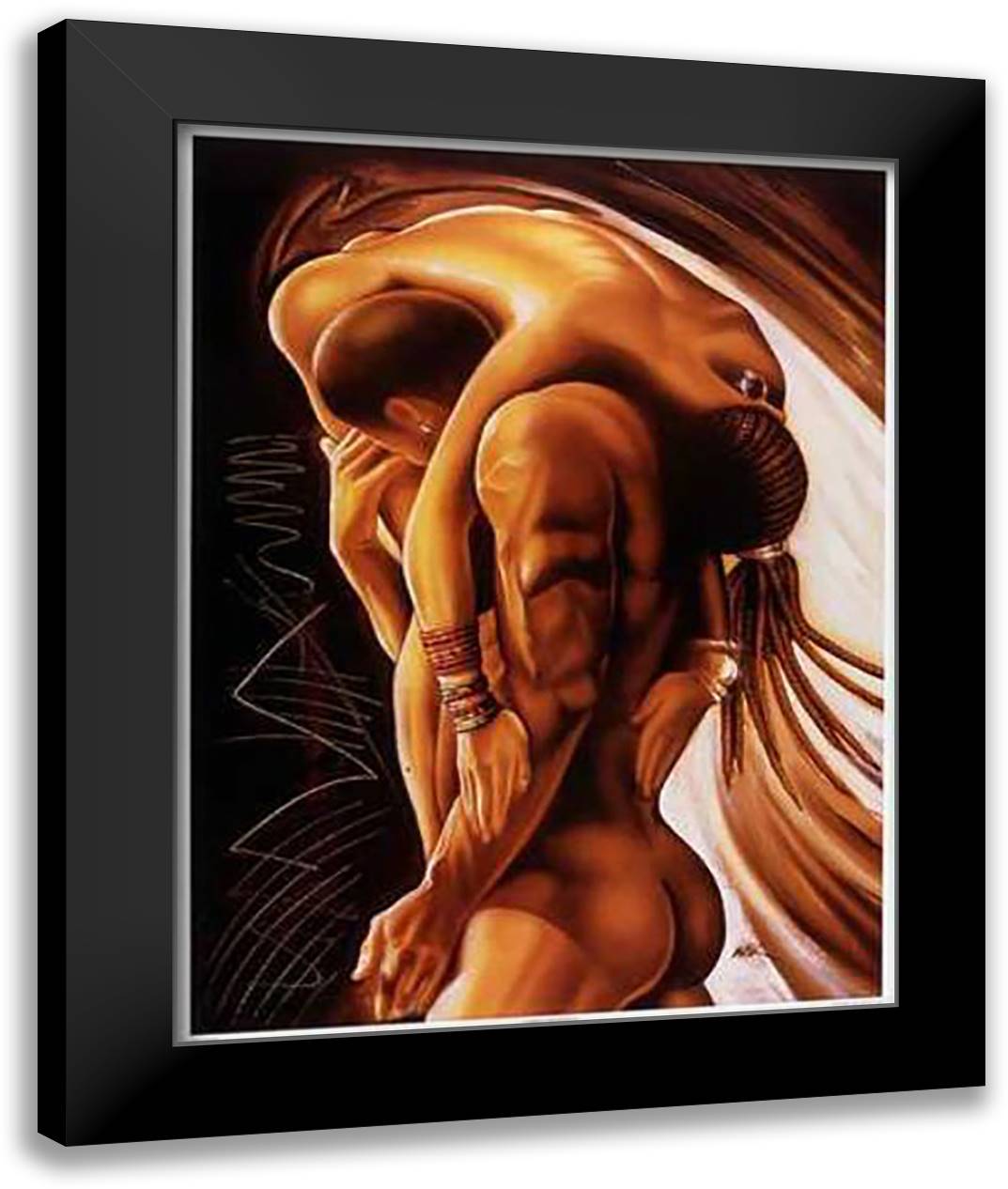 Taking Her Back 28x36 Black Modern Wood Framed Art Print Poster by Williams, Kevin A.