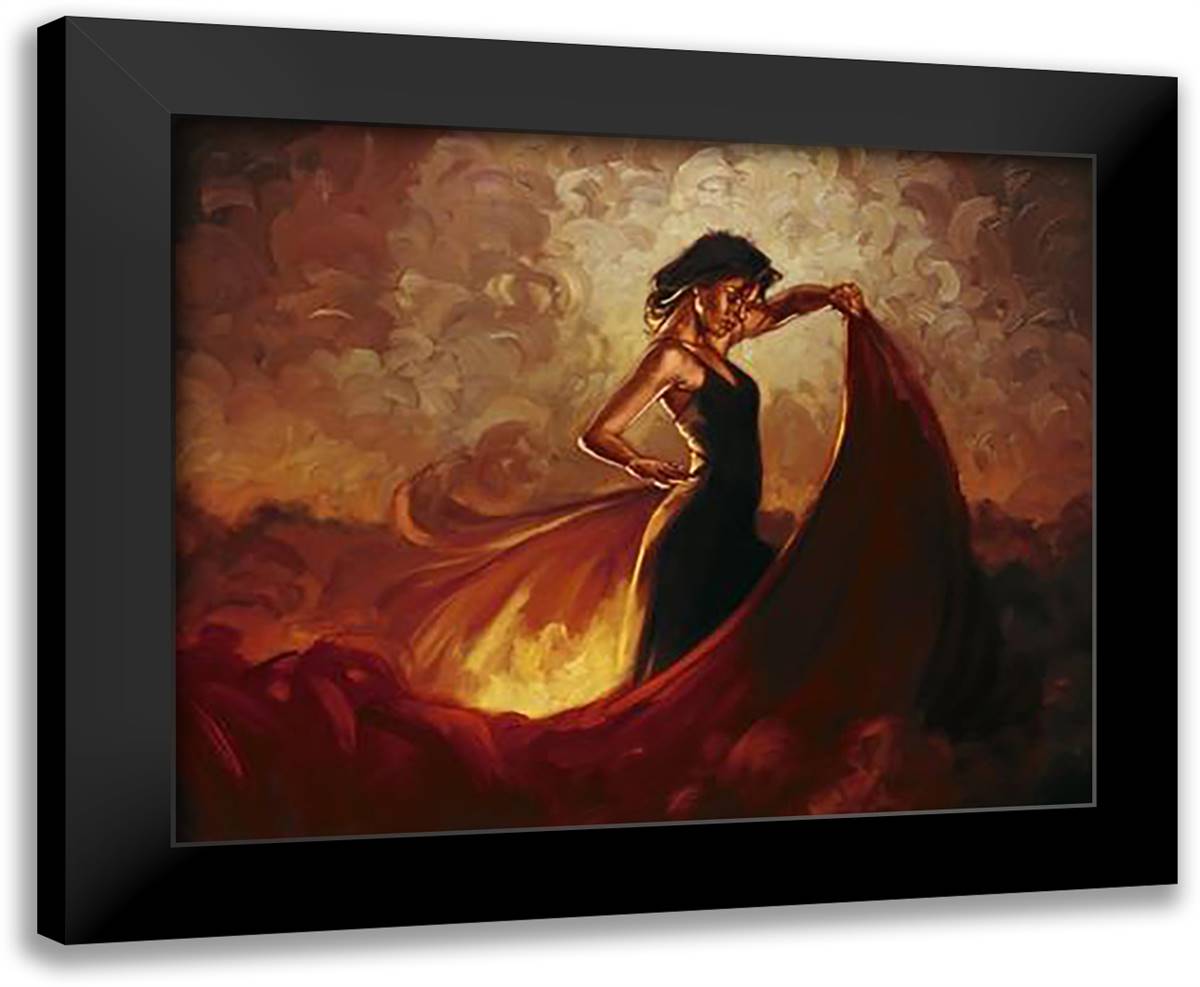 Sevilla 24x20 Black Modern Wood Framed Art Print Poster by Spain, Mark