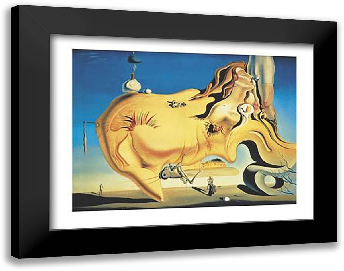 Le Grand Masturbateur, c.1929 24x20 Black Modern Wood Framed Art Print Poster by Dali, Salvador