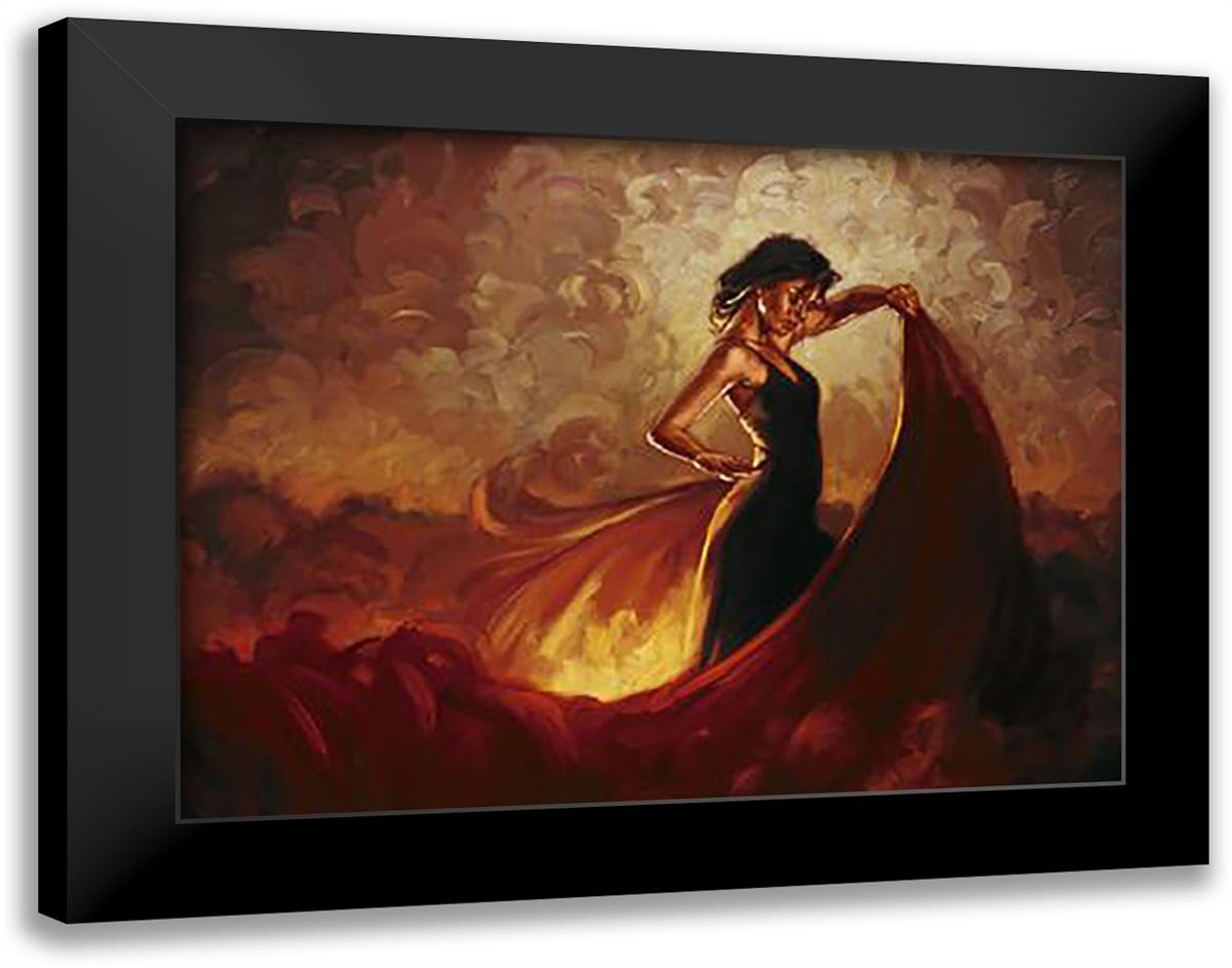 Sevilla 36x28 Black Modern Wood Framed Art Print Poster by Spain, Mark