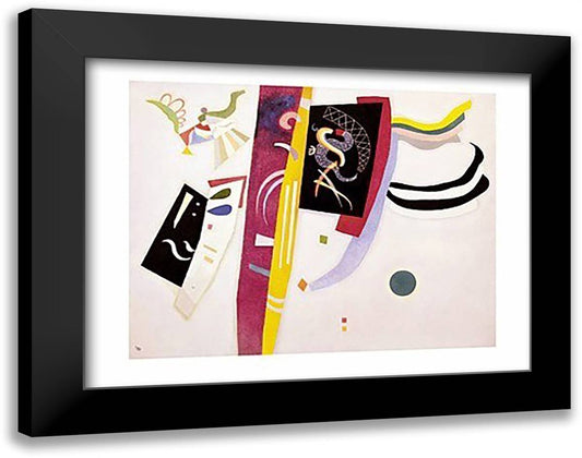 Sans Tirte, 1922 36x28 Black Modern Wood Framed Art Print Poster by Kandinsky, Wassily