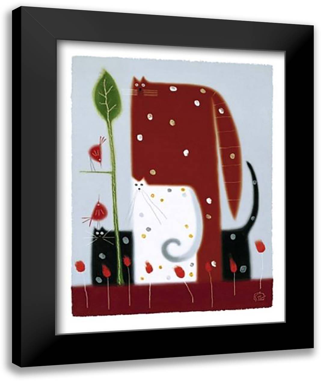 Long, Short and Tall 28x36 Black Modern Wood Framed Art Print Poster by Nazran, Govinder
