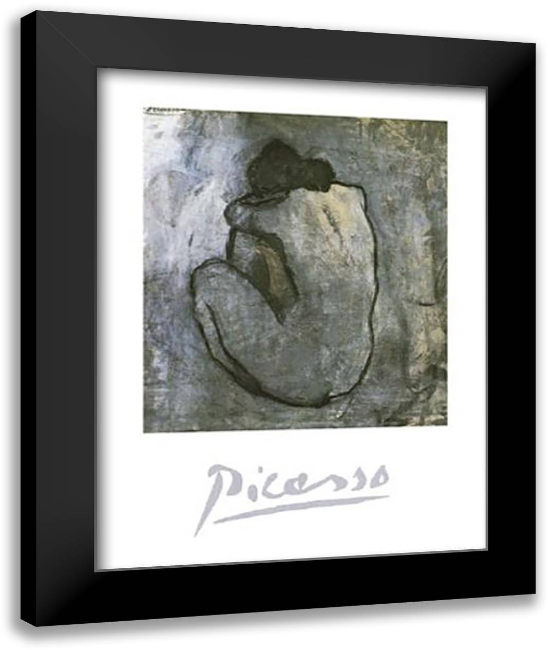 Nu de Dos 13x16 Black Modern Wood Framed Art Print Poster by Picasso, Pablo