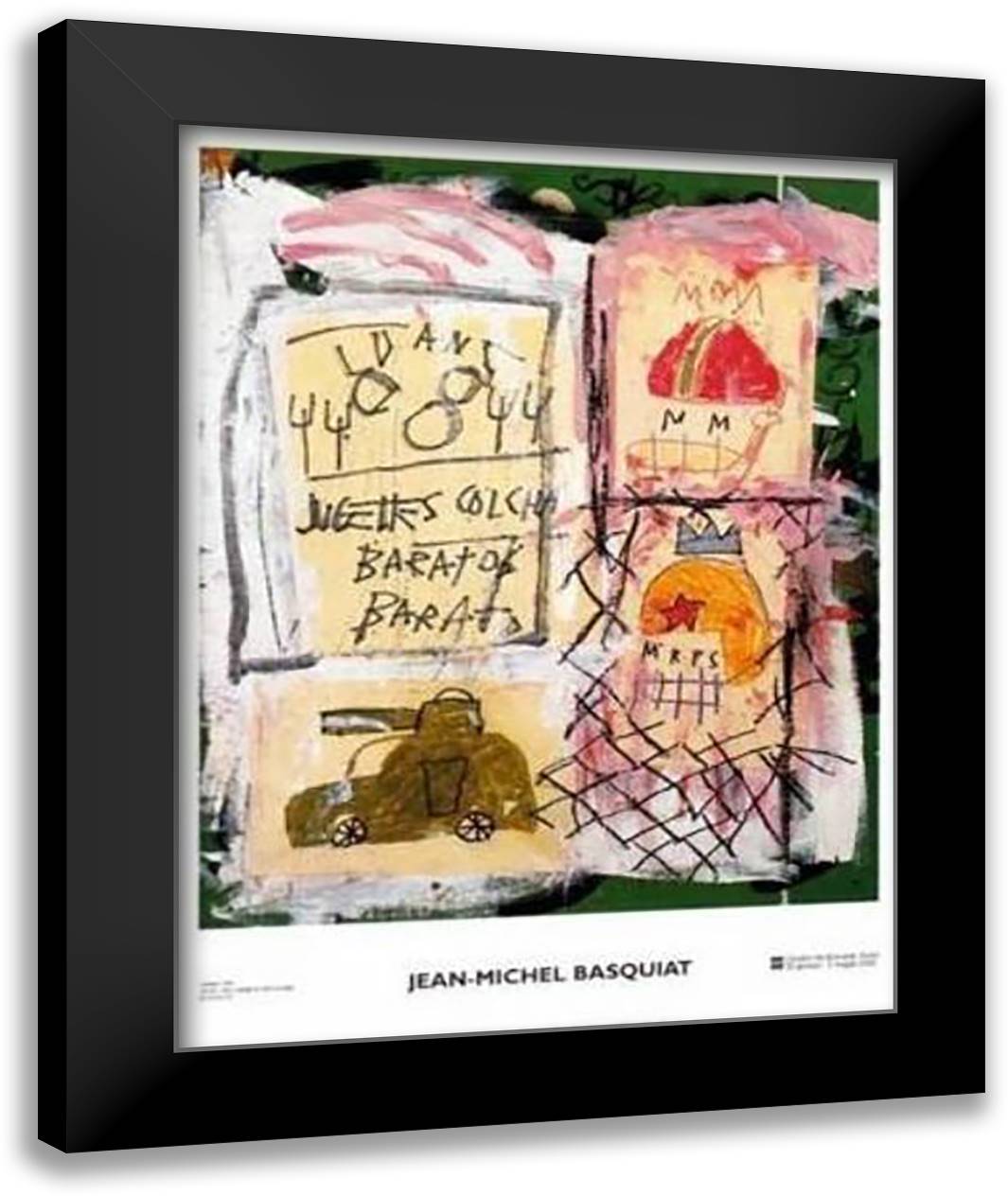 Untitled, 1981 28x36 Black Modern Wood Framed Art Print Poster by Basquiat, Jean-Michel