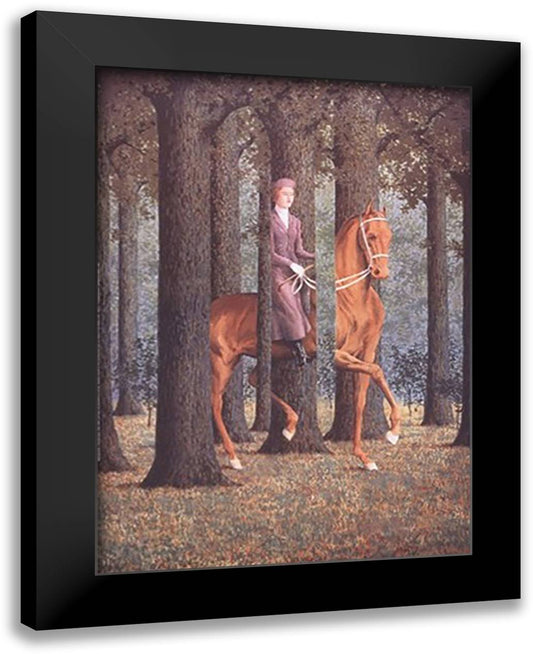 Le Blanc-Seing 24x32 Black Modern Wood Framed Art Print Poster by Magritte, Rene