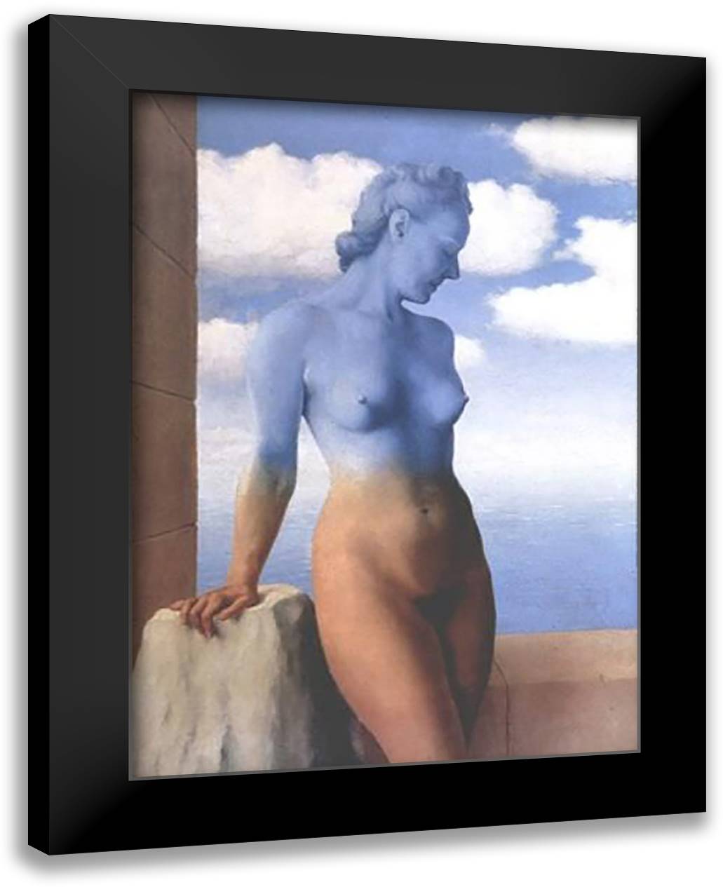 La Magie Noire 24x32 Black Modern Wood Framed Art Print Poster by Magritte, Rene