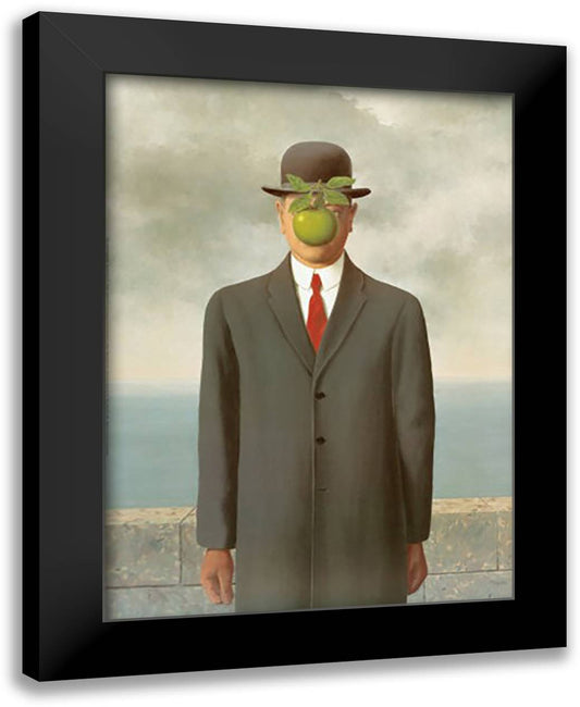 The Son of Man, c.1964 24x32 Black Modern Wood Framed Art Print Poster by Magritte, Rene