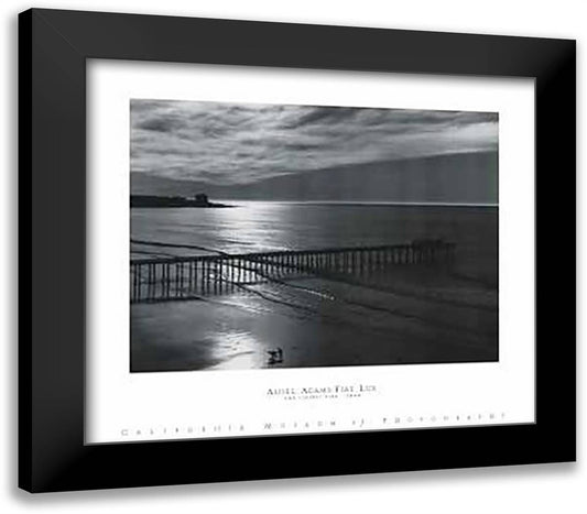 Scripps Pier 18x15 Black Modern Wood Framed Art Print Poster by Adams, Ansel