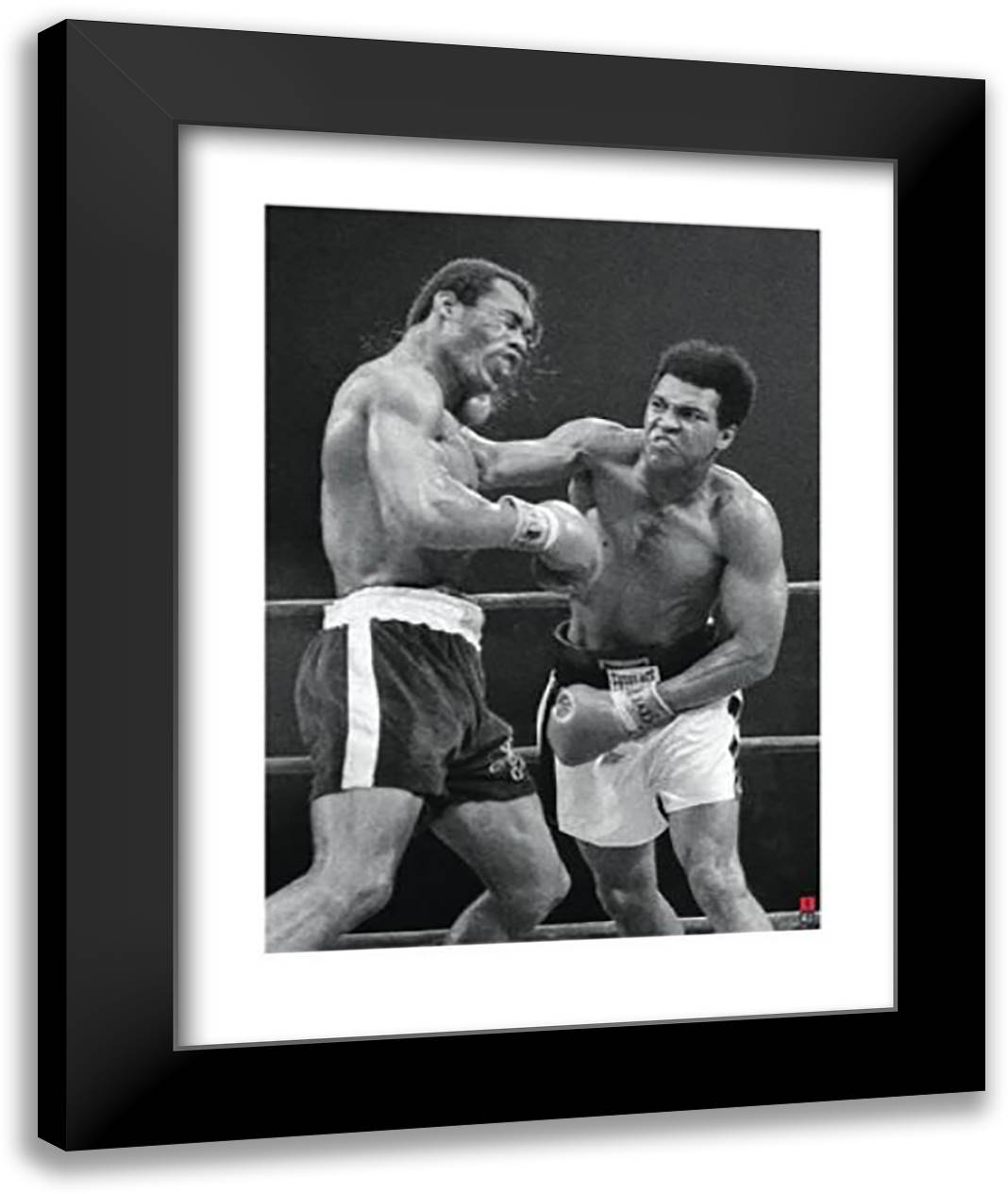 Muhammad Ali Vs. Ken Norton 28x36 Black Modern Wood Framed Art Print Poster