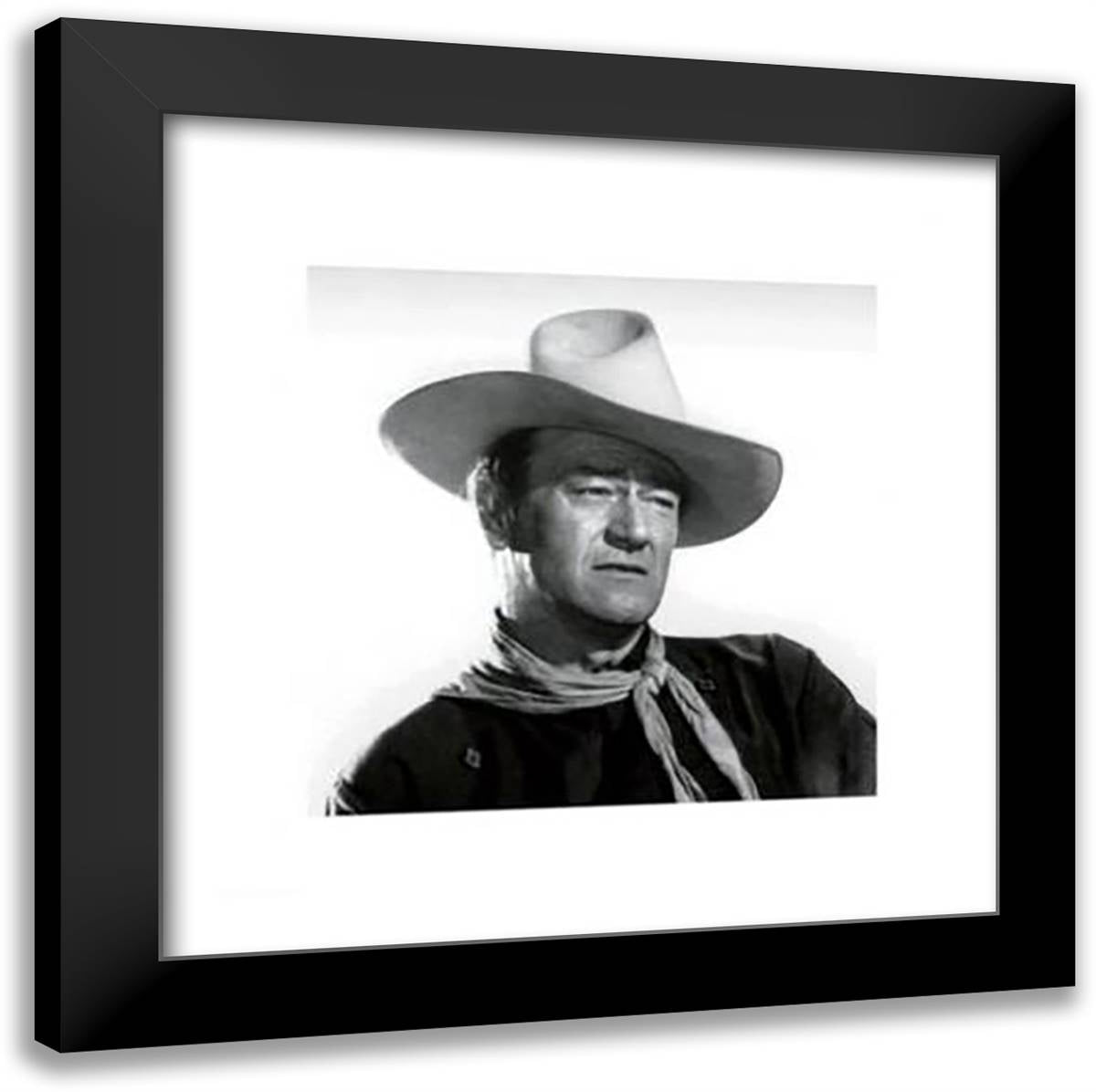 John Wayne 20x20 Black Modern Wood Framed Art Print Poster