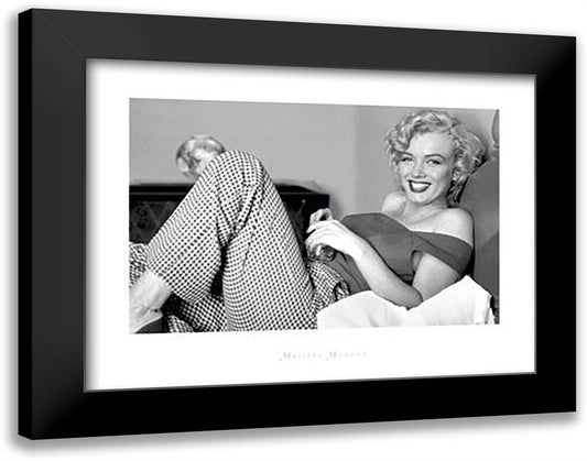 Marilyn Monroe: Bed 36x28 Black Modern Wood Framed Art Print Poster