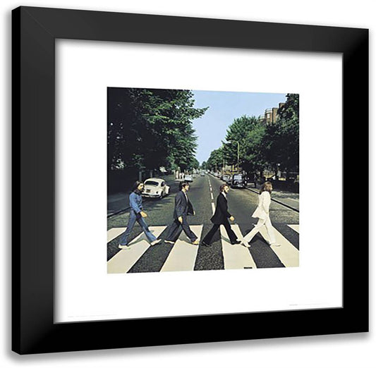 The Beatles: Abbey Road 20x20 Black Modern Wood Framed Art Print Poster by Macmillan, Iain