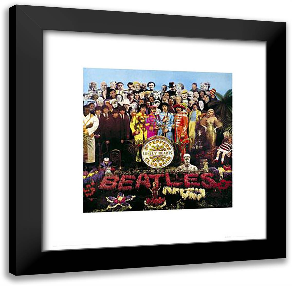 The Beatles: Sgt. Pepper 20x20 Black Modern Wood Framed Art Print Poster by Blake, Peter