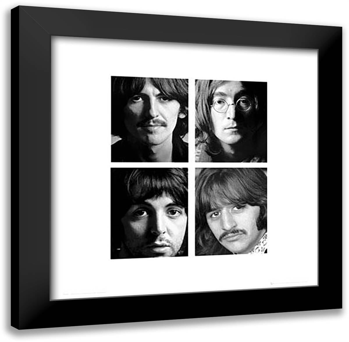 The Beatles: White Album 20x20 Black Modern Wood Framed Art Print Poster by Kelley, John