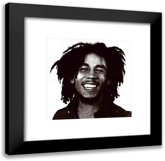 Bob Marley: Smile 20x20 Black Modern Wood Framed Art Print Poster