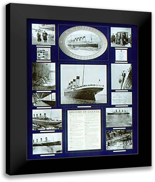 Titanic 28x36 Black Modern Wood Framed Art Print Poster