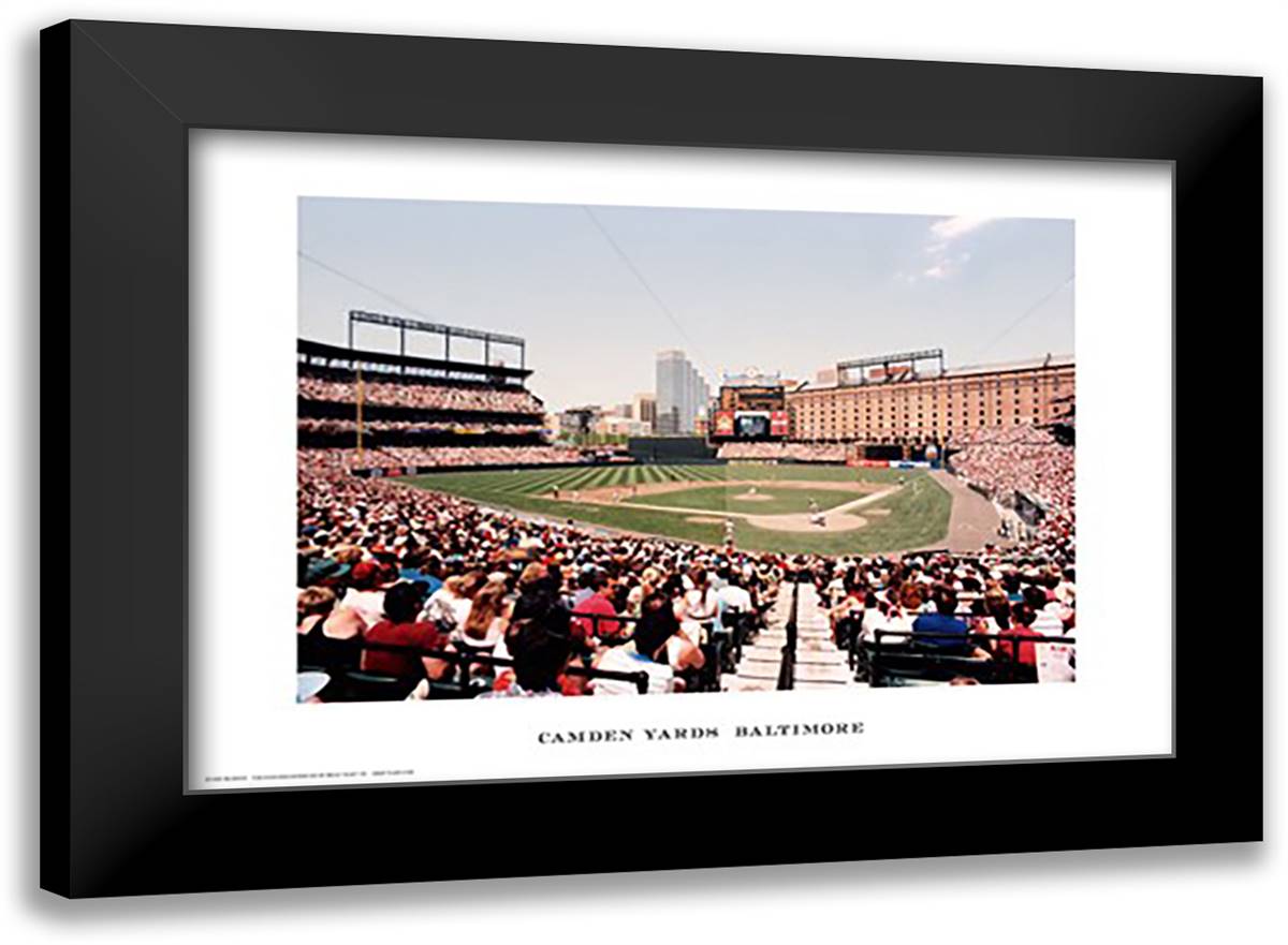Camden Yards, Baltimore 23x17 Black Modern Wood Framed Art Print Poster by Rosen, Ira