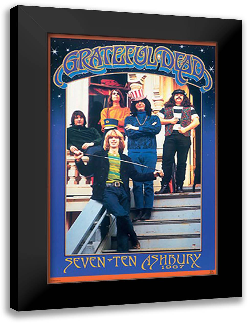Grateful Dead - 7-10 Ashbury 26x38 Black Modern Wood Framed Art Print Poster