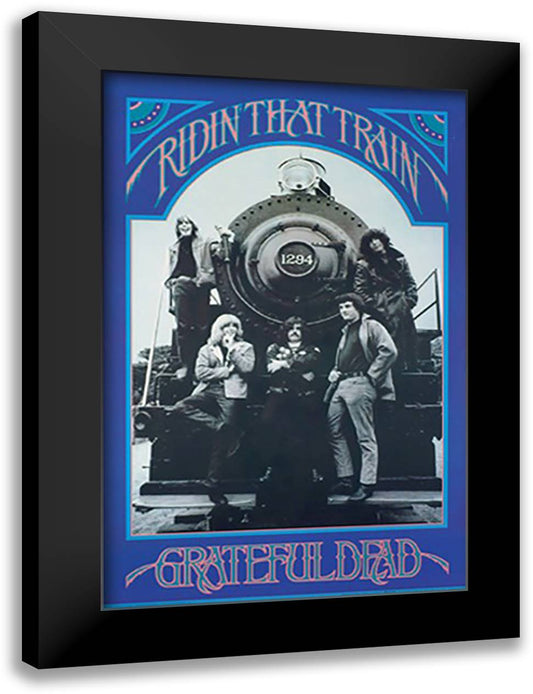 Grateful Dead- Train 26x38 Black Modern Wood Framed Art Print Poster