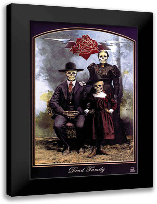 Grateful Dead- Dead Family 26x38 Black Modern Wood Framed Art Print Poster